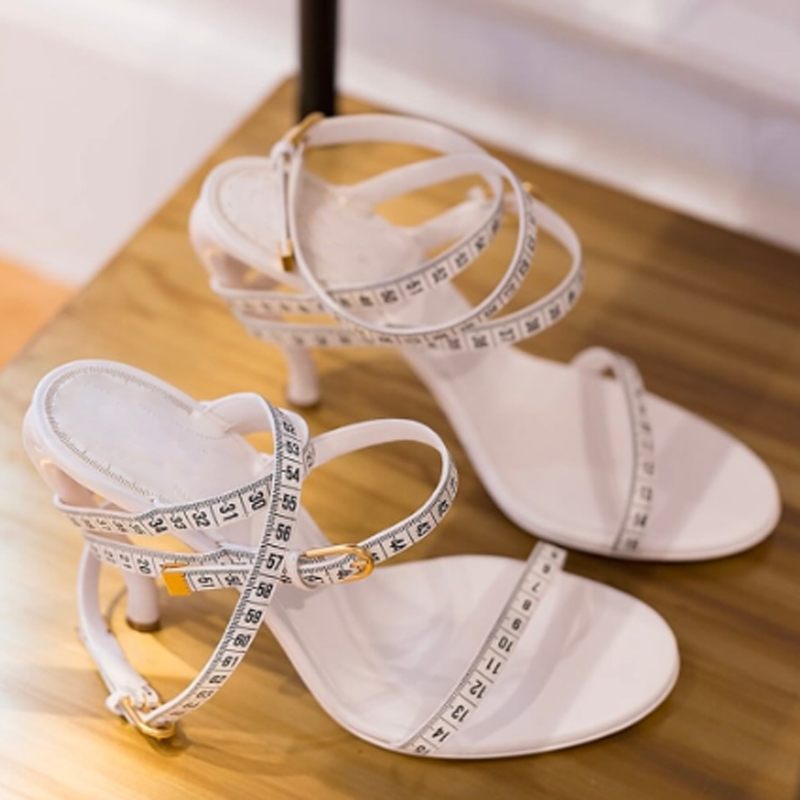 Tape Measure - Sandal Wanita Hak Tinggi Model Tali